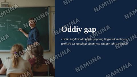 простое предложения — zamonaviy taqdimot