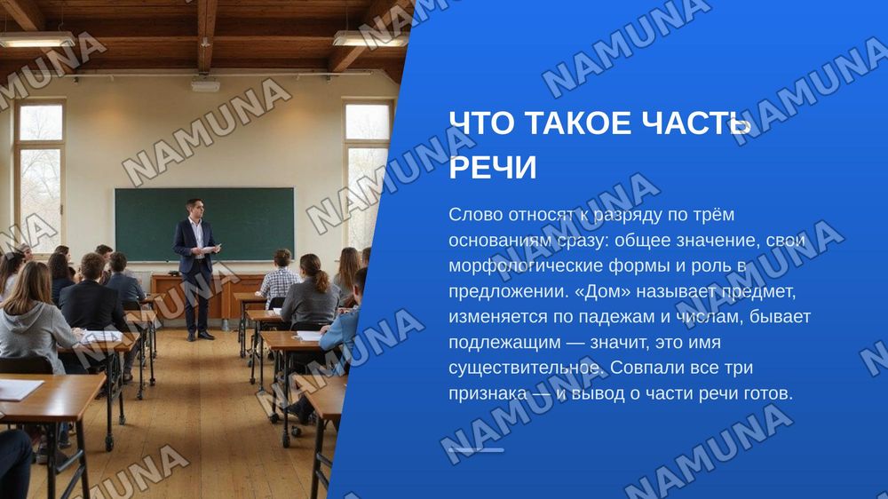 Части речи — zamonaviy taqdimot, 4-slayd
