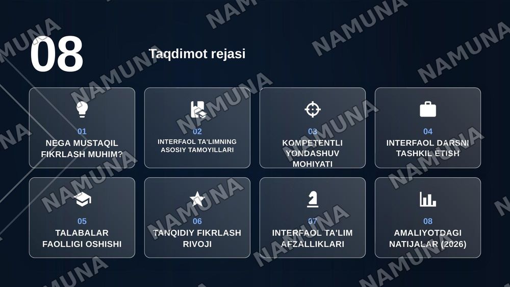 Interfaol ta’lim vositasida talabalarda mustaqil fikrlash madaniyatini shakllantirish va kompetentli yondashuv — zamonaviy taqdimot, 2-slayd
