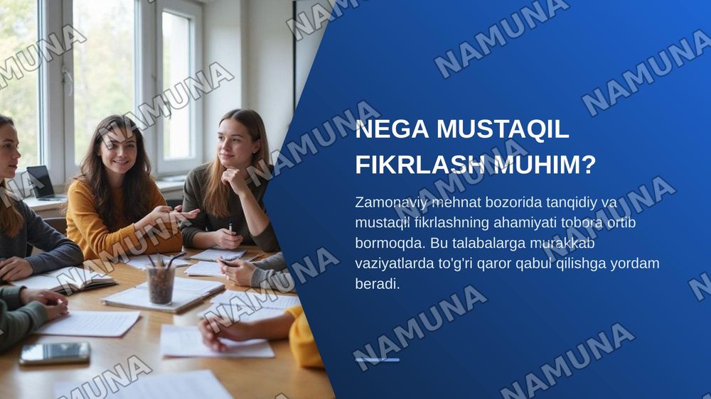 Interfaol ta’lim vositasida talabalarda mustaqil fikrlash madaniyatini shakllantirish va kompetentli yondashuv — zamonaviy taqdimot, 3-slayd