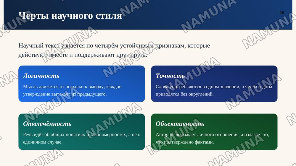 Научный стиль речи — zamonaviy taqdimot, 6-slayd