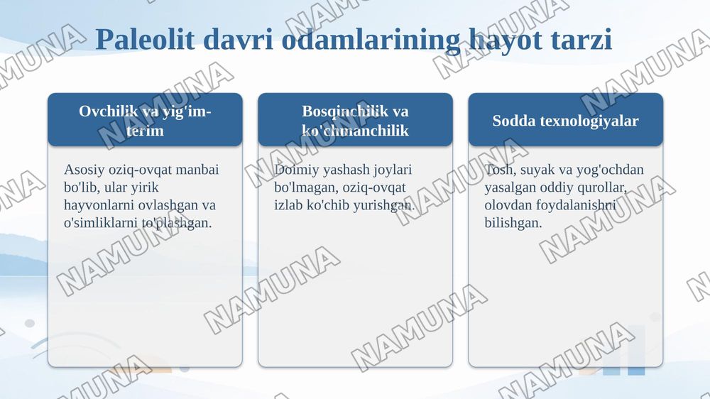 Paleolt davri arxeologeyasi — taqdimot, 7-slayd