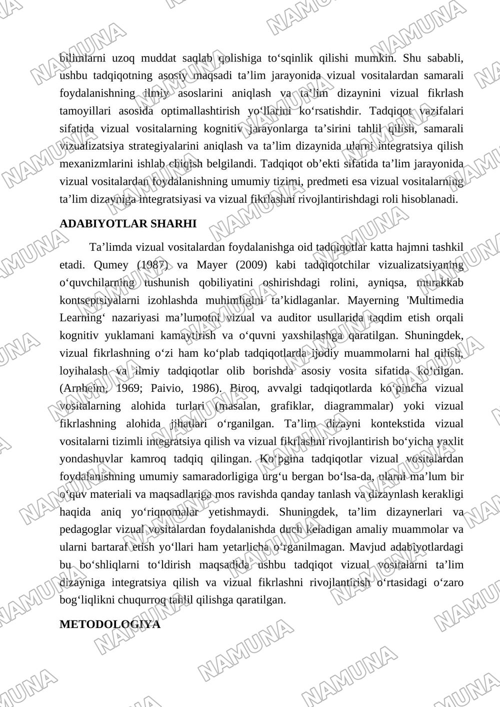 Vizual fikrlash va taʼlim dizayni: taʼlim jarayonida vizual vositalardan samarali foydalanish — maqola, 2-varaq