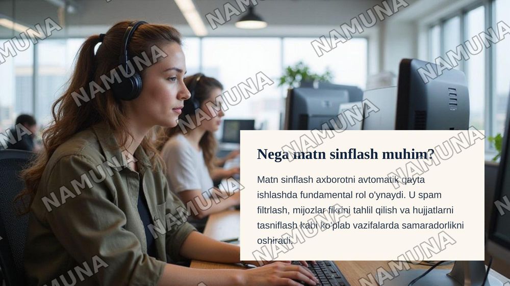 AMALIY MASHG'ULOT: PYTHON MUHITIDA MATNLARNI SINFLASH UCHUN KERAKLI KUTUBXONALARNI SOZLASH VA KORPUSLARNI YUKLASH — zamonaviy taqdimot, 4-slayd