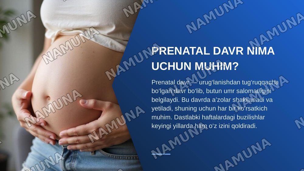 Prenatal davrining fiziologik ko‘rsatkichlarini tahlili. — zamonaviy taqdimot, 3-slayd