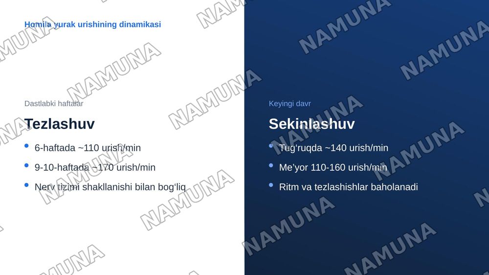 Prenatal davrining fiziologik ko‘rsatkichlarini tahlili. — zamonaviy taqdimot, 6-slayd