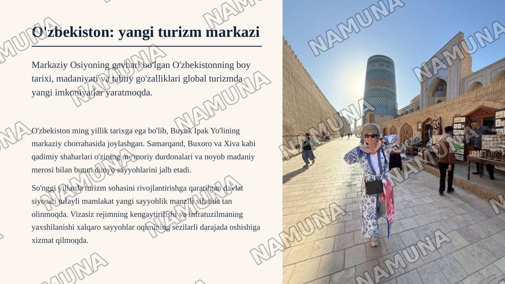 Travel Uzbekistan — zamonaviy taqdimot, 3-slayd