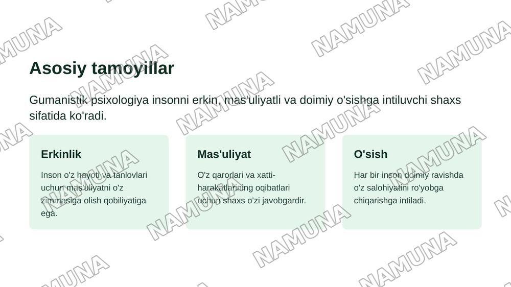 Gumanistik psixologiyada shaxs — zamonaviy taqdimot, 5-slayd