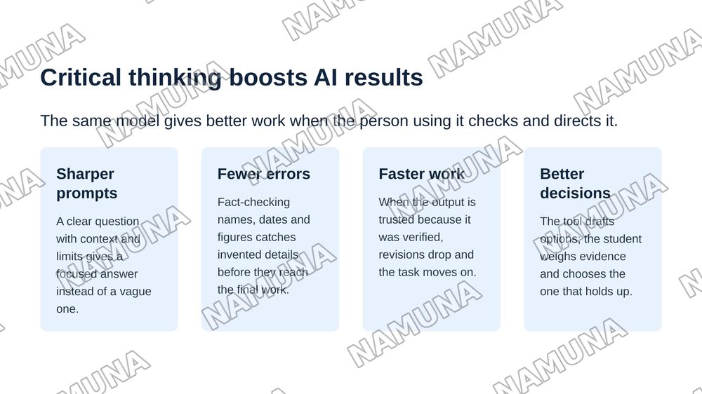 Critical Thinking in the AI Era — zamonaviy taqdimot, 4-slayd
