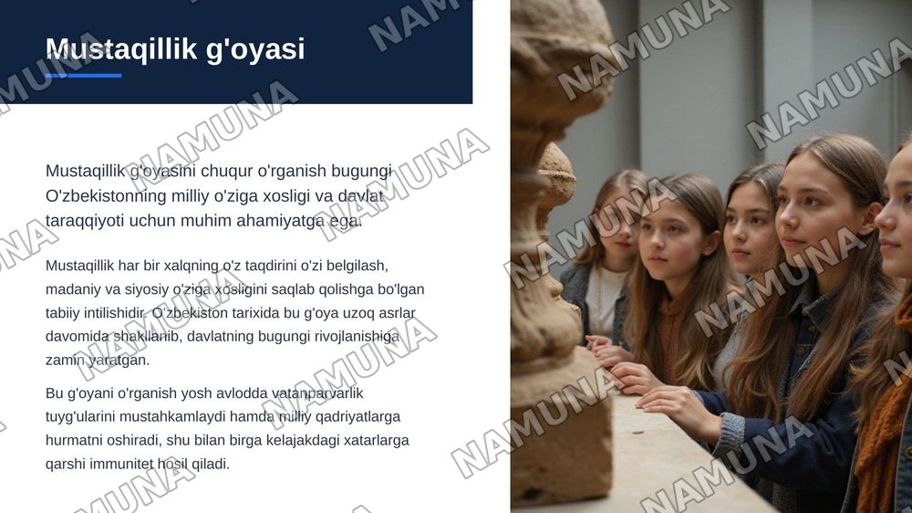 O'zbekistonda mustaqillik g'oyalarining tarixiy asoslari — zamonaviy taqdimot, 3-slayd