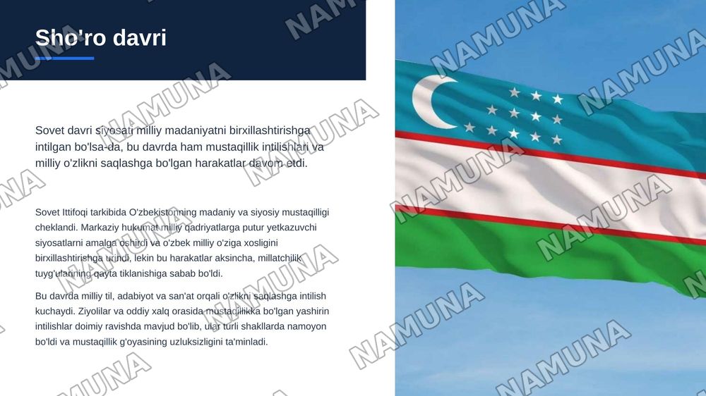 O'zbekistonda mustaqillik g'oyalarining tarixiy asoslari — zamonaviy taqdimot, 7-slayd
