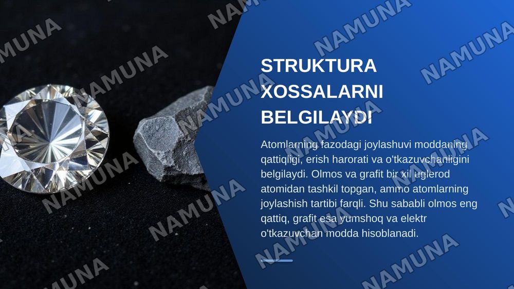 Moddalarning kristal tuzulishini ifodalash — zamonaviy taqdimot, 4-slayd