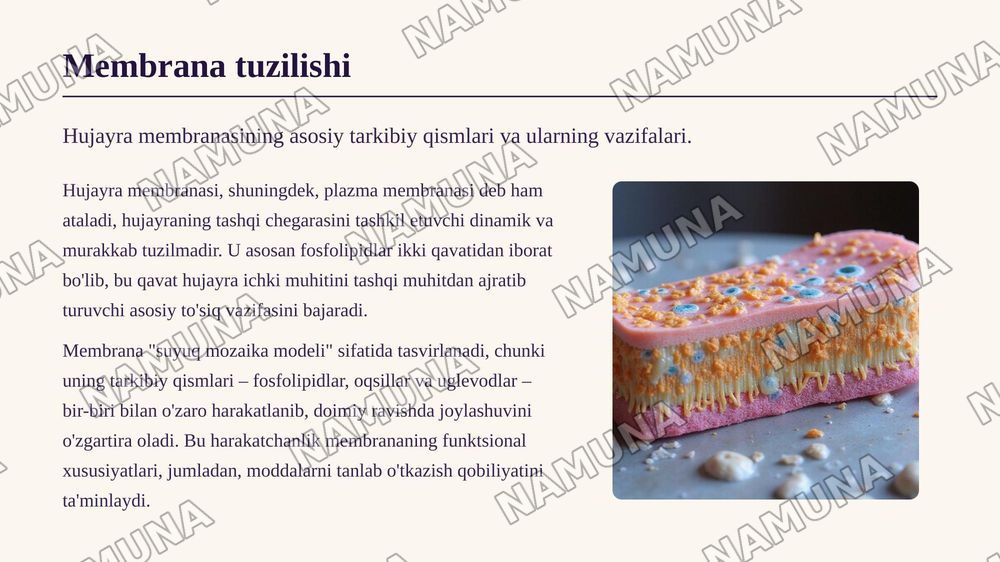 Hujayra membranasi orqali moddalarning
o'tishi. Passiv transport. — zamonaviy taqdimot, 3-slayd