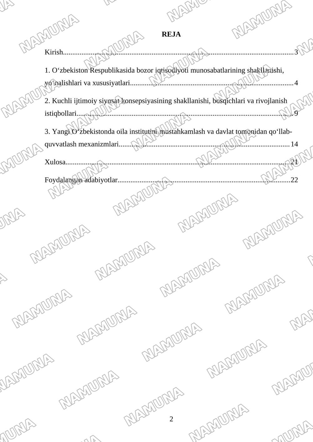 Oʻzbekiston respublikasida ijtimoiy iqtisodiy sohasidagi islohatla — mustaqil ish, 2-varaq