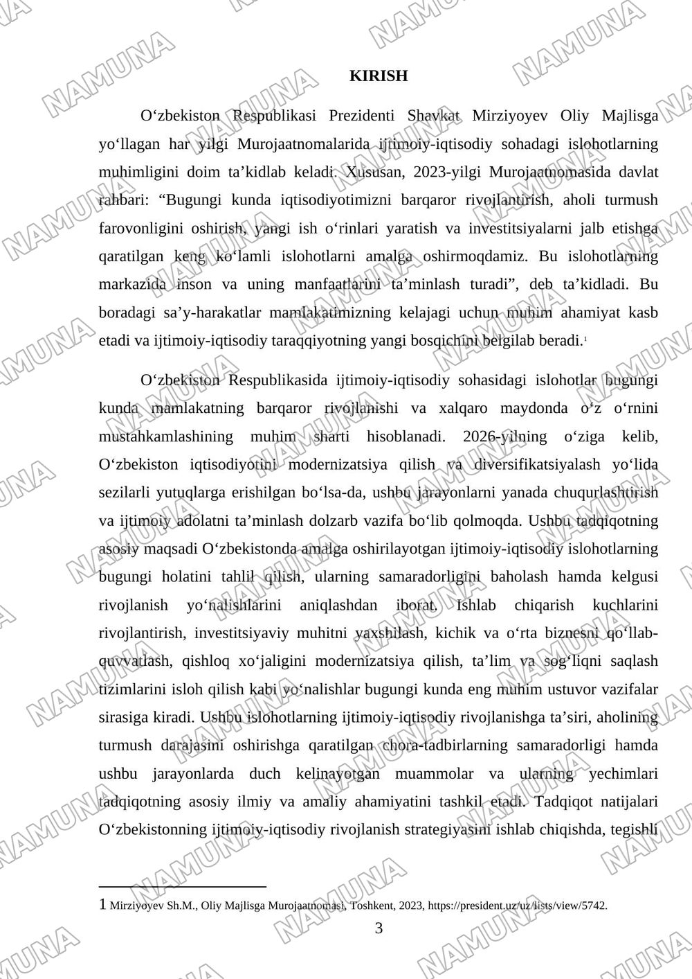 Oʻzbekiston respublikasida ijtimoiy iqtisodiy sohasidagi islohatla — mustaqil ish, 3-varaq