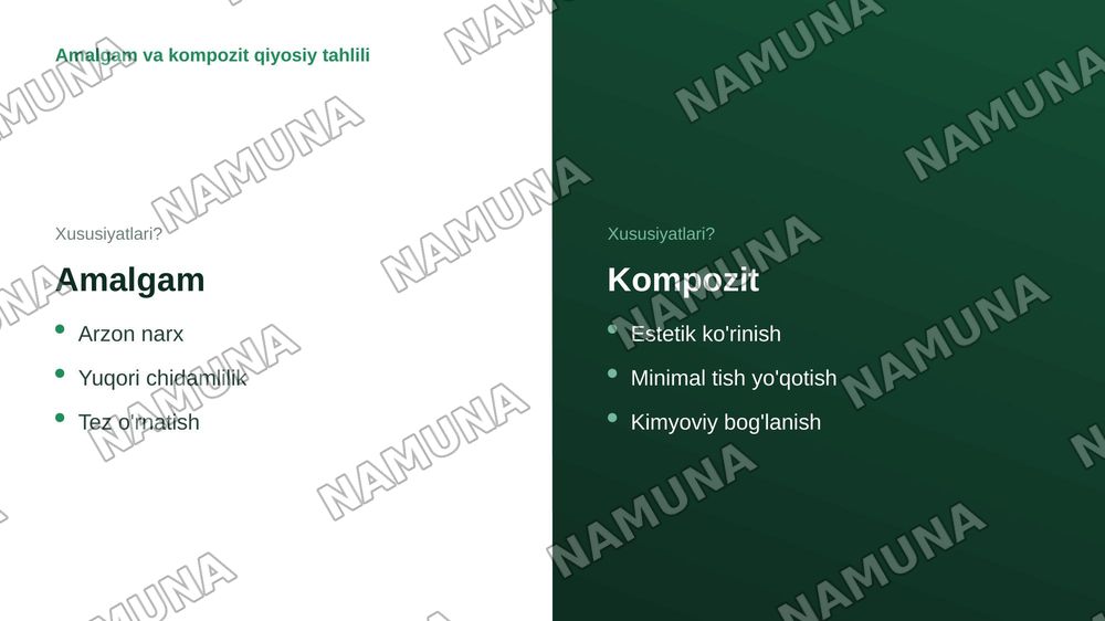 Tish plombakash tehnalogiasi — zamonaviy taqdimot, 8-slayd
