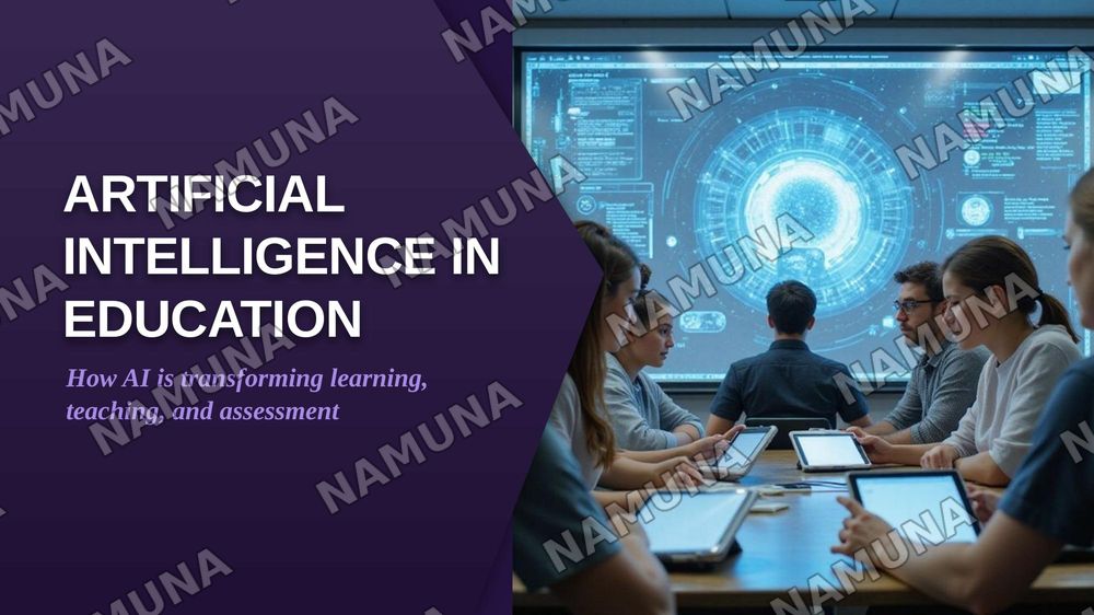 Artificial Intelligence in Education — zamonaviy taqdimot, 1-slayd