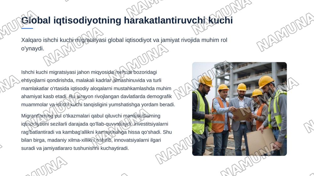 Xalqaro ishchi kuchi migratsiyasi — zamonaviy taqdimot, 3-slayd