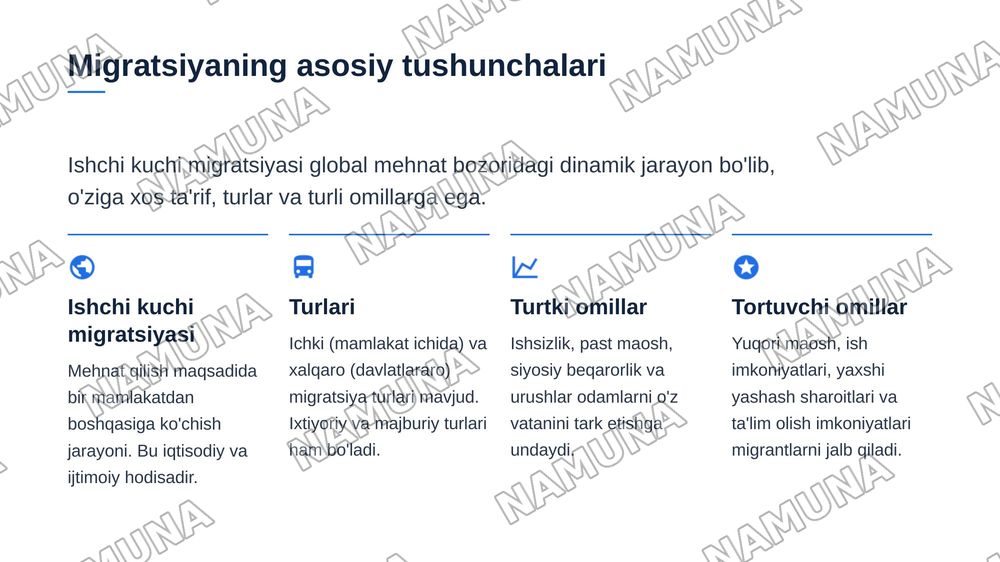 Xalqaro ishchi kuchi migratsiyasi — zamonaviy taqdimot, 4-slayd