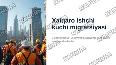 Xalqaro ishchi kuchi migratsiyasi — zamonaviy taqdimot
