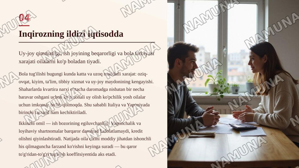 Zamonaviy demografik inqirozlar: sabablari va yechimlari — zamonaviy taqdimot, 5-slayd