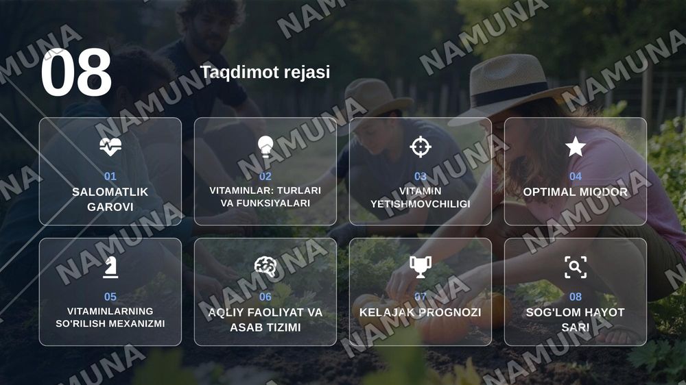 Vitaminlar va mikraelementlarning ahamiyati — zamonaviy taqdimot, 2-slayd