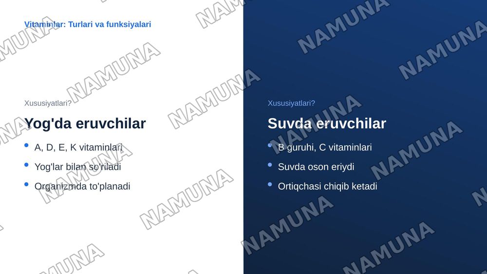 Vitaminlar va mikraelementlarning ahamiyati — zamonaviy taqdimot, 6-slayd