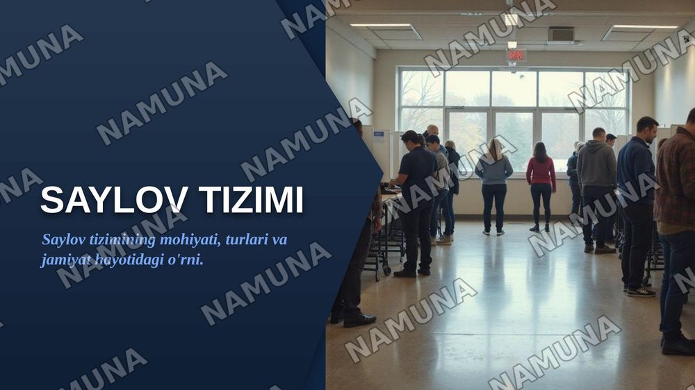 Saylov tizimi — zamonaviy taqdimot, 1-slayd