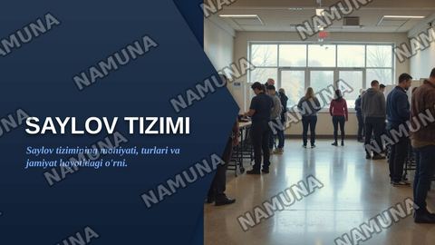 Saylov tizimi — zamonaviy taqdimot