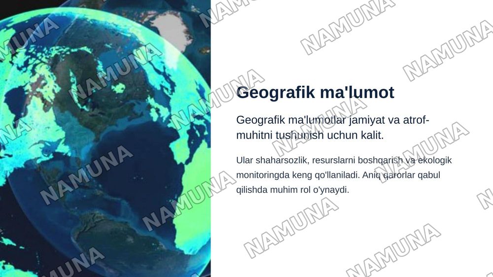 Asosiy geografik ma'lumot olish turlari — zamonaviy taqdimot, 3-slayd