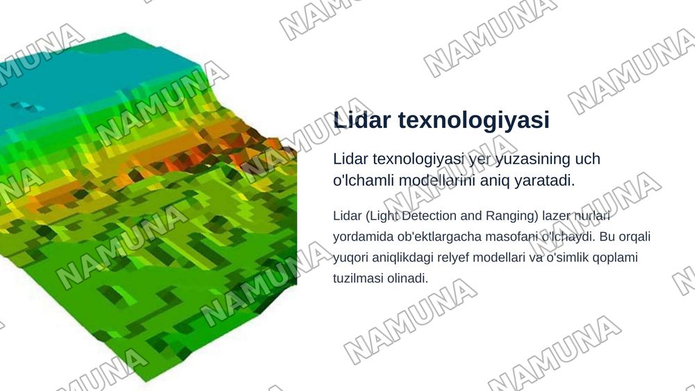 Asosiy geografik ma'lumot olish turlari — zamonaviy taqdimot, 8-slayd