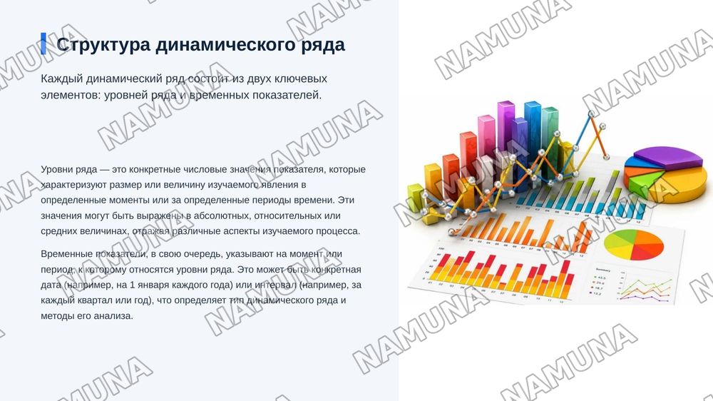 Динамические ряды, их виды, показатели и применение
статистическом анализе. Графические изображения и значение
стандартизированных показателей. — zamonaviy taqdimot, 5-slayd
