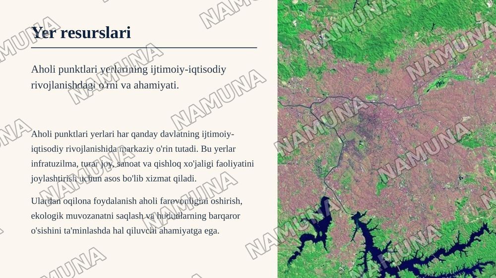 Aholi punktlari yerlaridan foydalanish va boshqarish. — zamonaviy taqdimot, 3-slayd