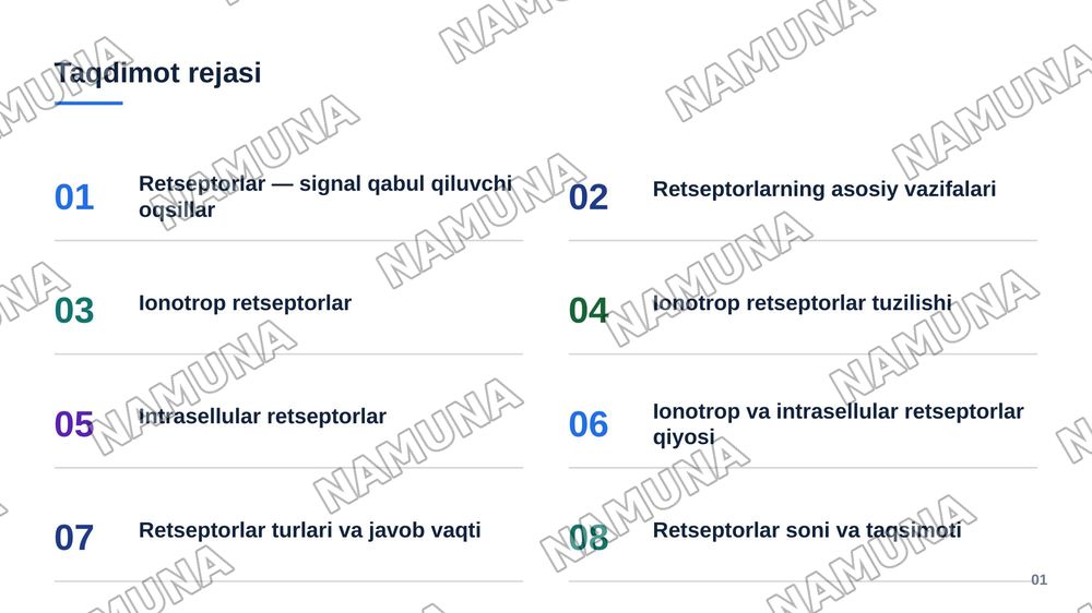 Retseptorlar haqida umumiy tushuncha ionotrop retseptorlar intrasellular retseptorlar — zamonaviy taqdimot, 2-slayd