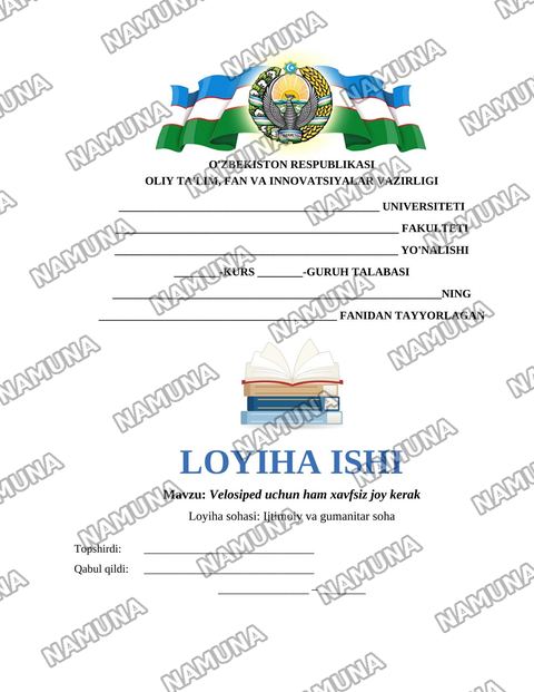 Velosiped uchun ham xavfsiz joy kerak — loyiha ishi