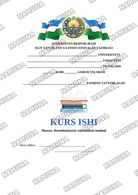 Konstitutsiyaviy referendum instituti — kurs ishi