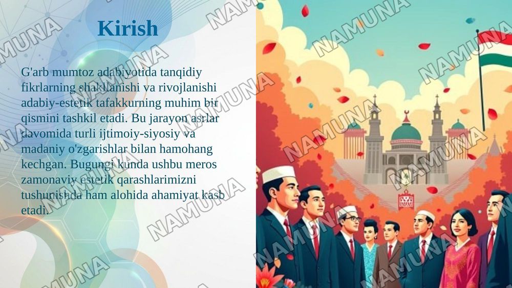Istiqlol va bugungi estetik qarashlar — taqdimot, 3-slayd