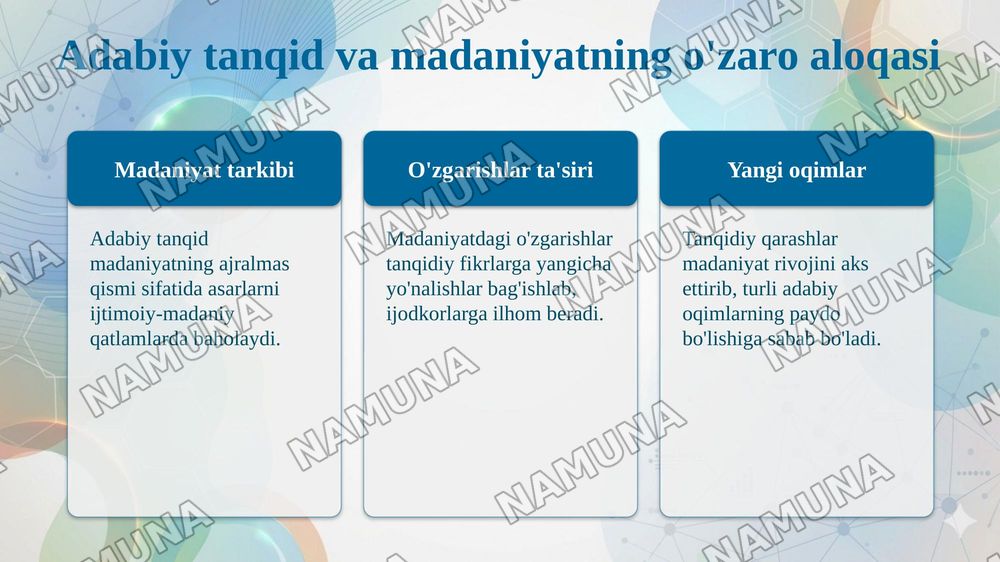 Istiqlol va bugungi estetik qarashlar — taqdimot, 6-slayd