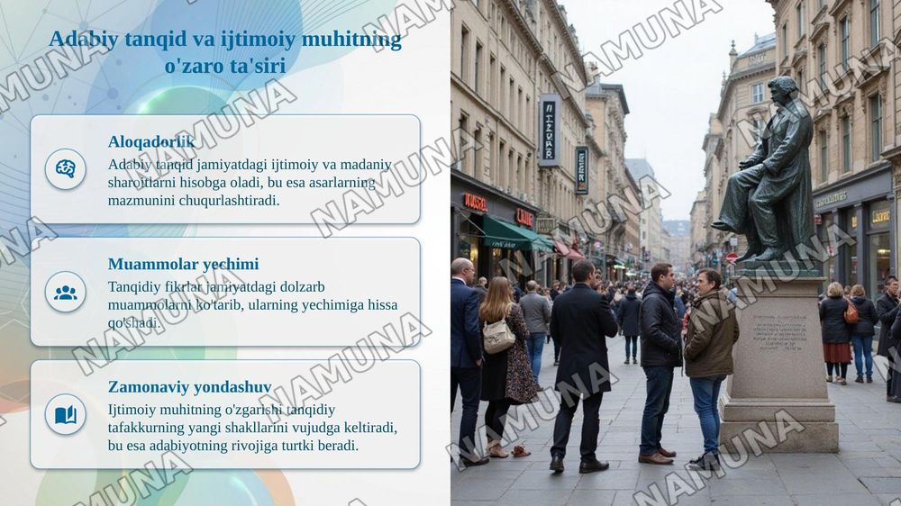 Istiqlol va bugungi estetik qarashlar — taqdimot, 8-slayd