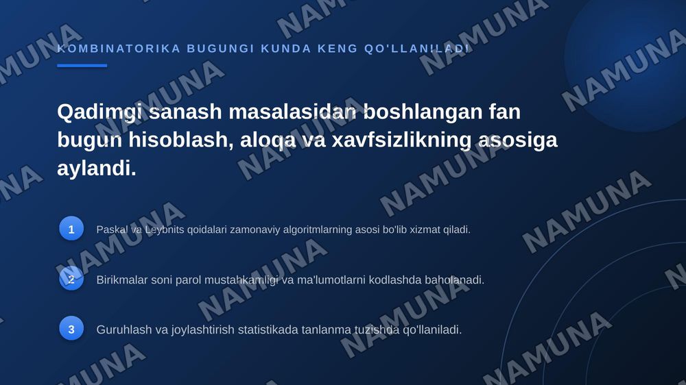 Kombinatorika fani rivojlanish tarixi. Kombinatorik masalalar. — zamonaviy taqdimot, 7-slayd