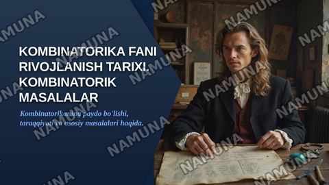 Kombinatorika fani rivojlanish tarixi. Kombinatorik masalalar. — zamonaviy taqdimot