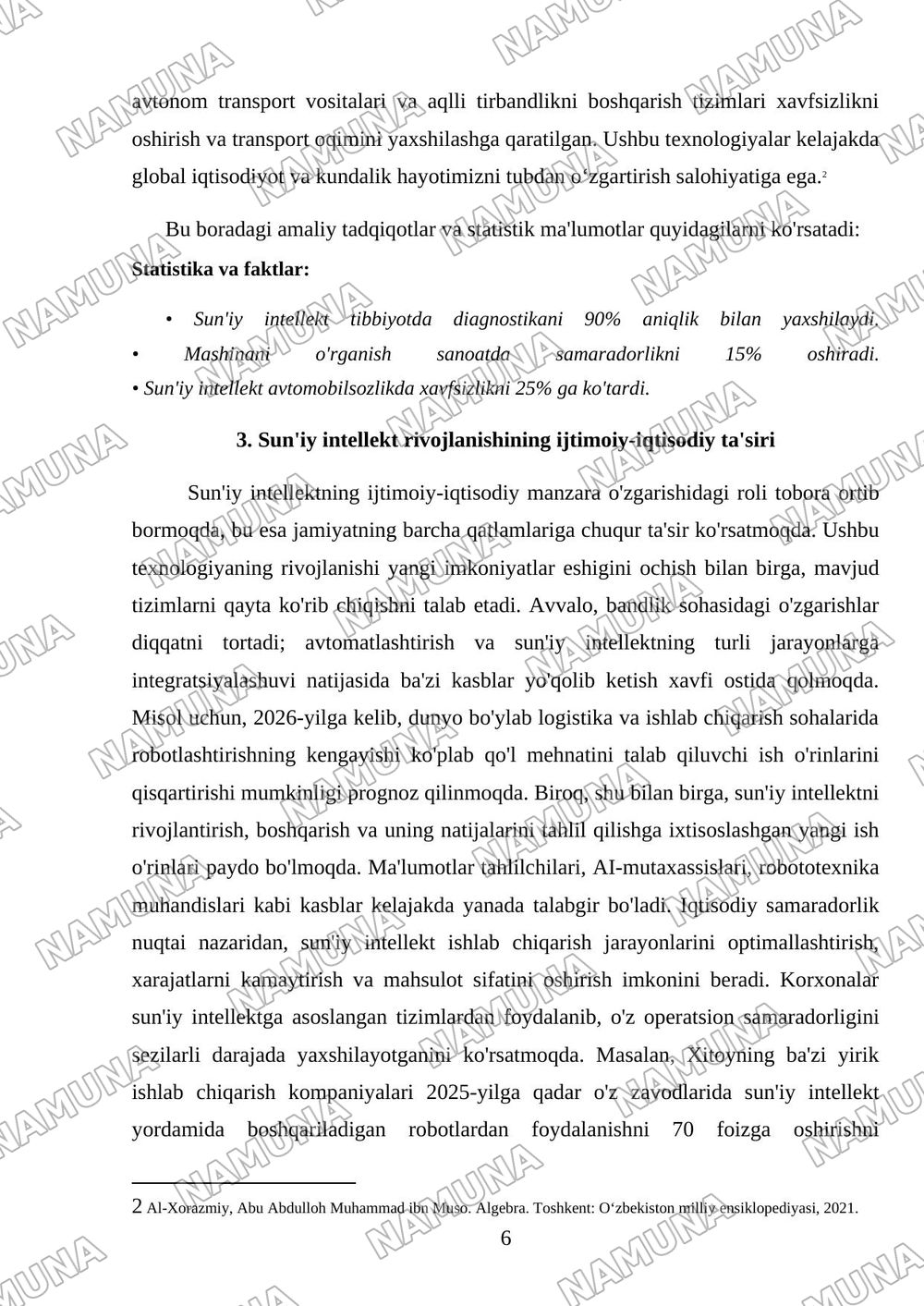 Sun’iy intelekt — referat, 6-varaq
