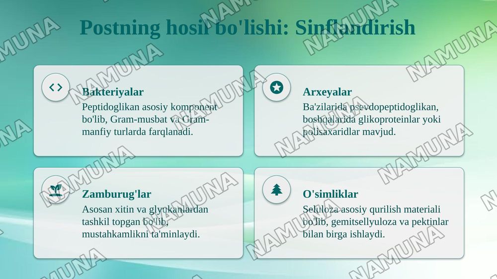 Hujayra postining xosil boʻlishi va tuzilishi — taqdimot, 4-slayd