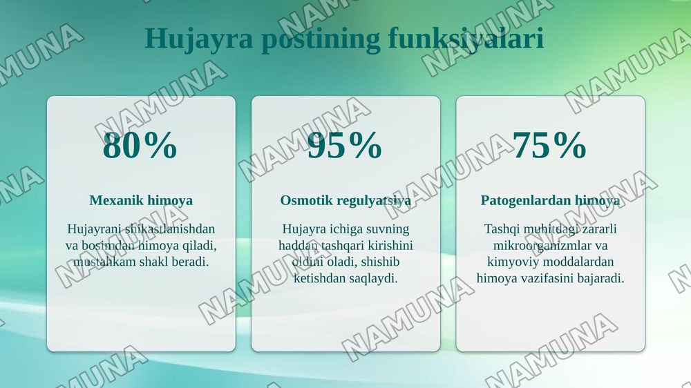 Hujayra postining xosil boʻlishi va tuzilishi — taqdimot, 8-slayd