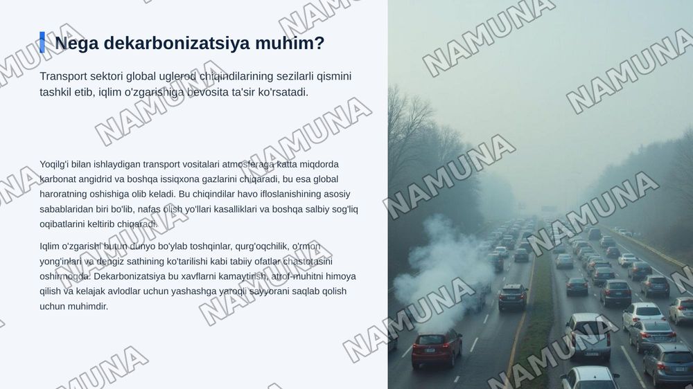 Elektromobillar bozori rivoji va transport sektorini dekarbonizatsiya qilish — zamonaviy taqdimot, 3-slayd