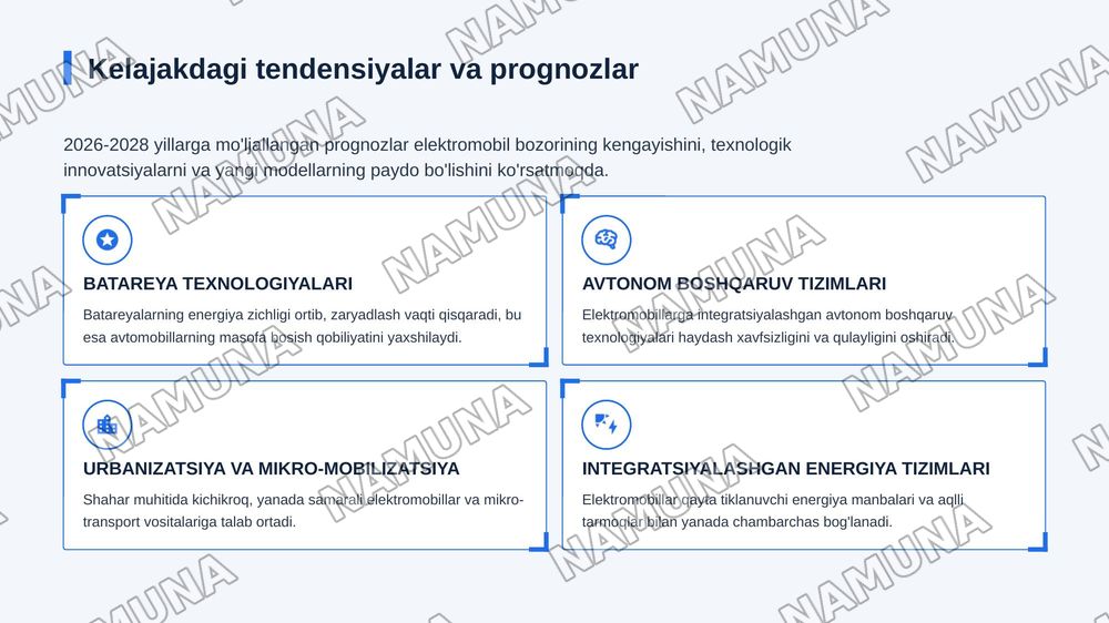 Elektromobillar bozori rivoji va transport sektorini dekarbonizatsiya qilish — zamonaviy taqdimot, 8-slayd