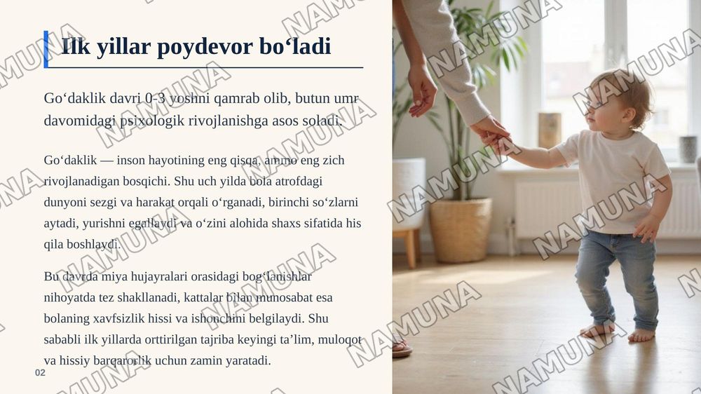 Goʻdaklik davrining psixologik xususiyatlari — zamonaviy taqdimot, 3-slayd