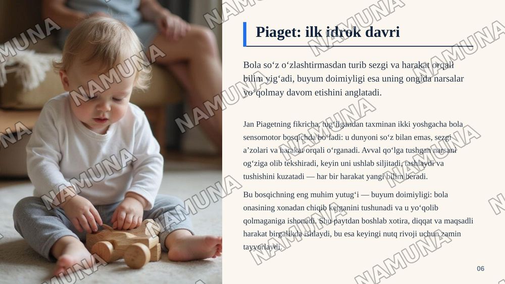 Goʻdaklik davrining psixologik xususiyatlari — zamonaviy taqdimot, 7-slayd