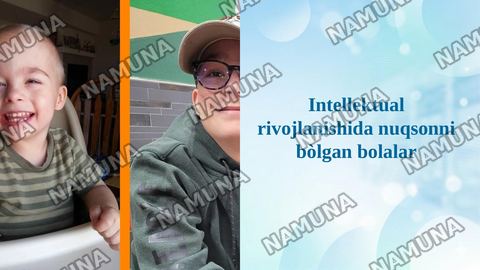 Intellektual rivojlanishida nuqsonni bòlgan bolalar — taqdimot