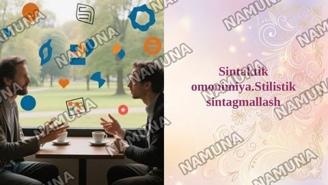 Sintaktik omonimiya.Stilistik sintagmallash — taqdimot